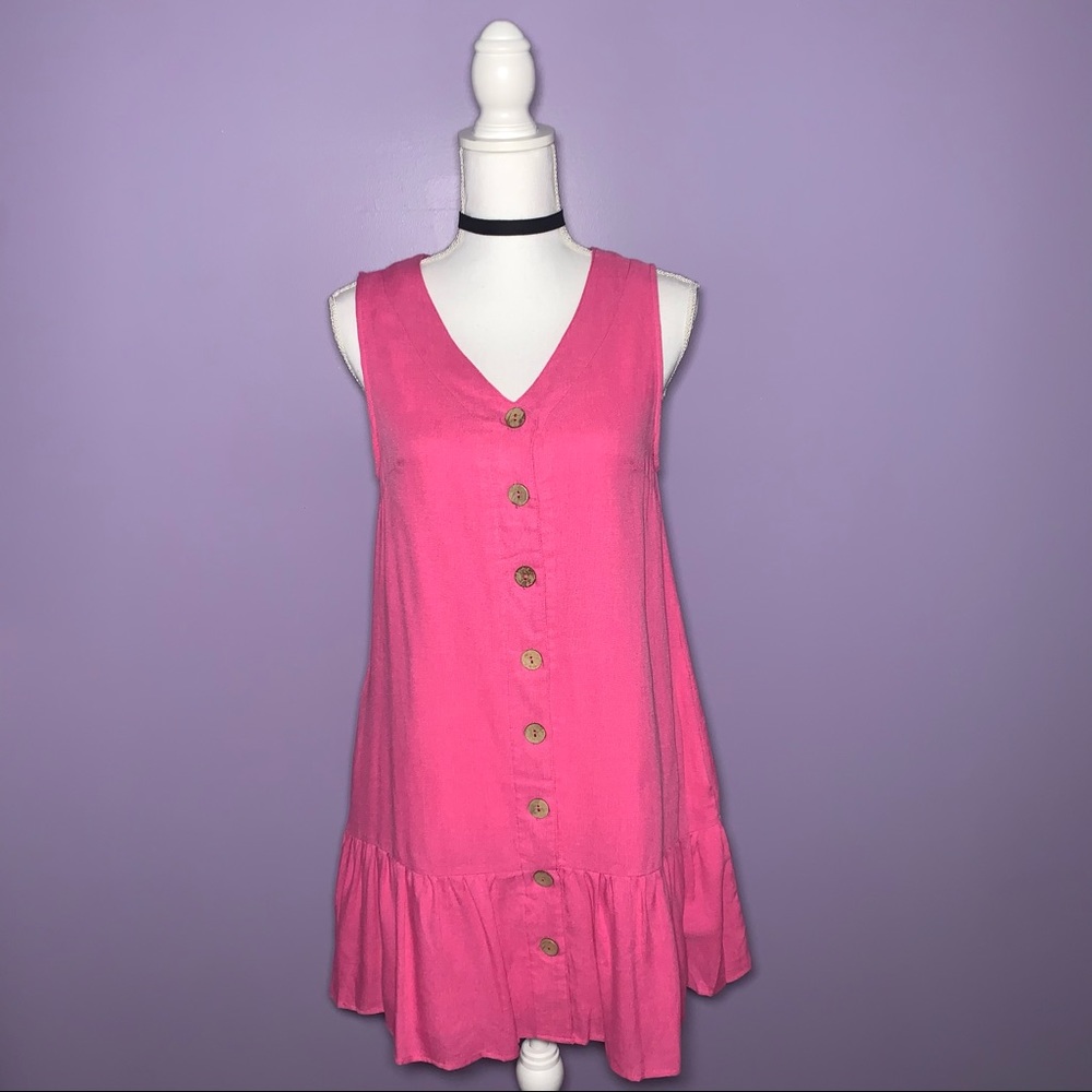 NWT Boutique Pink Drop Waist Dress